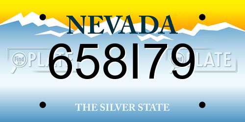 658I79 Nevada License Plate