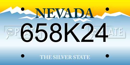 658K24 Nevada License Plate