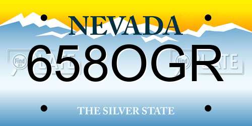 658OGR Nevada License Plate