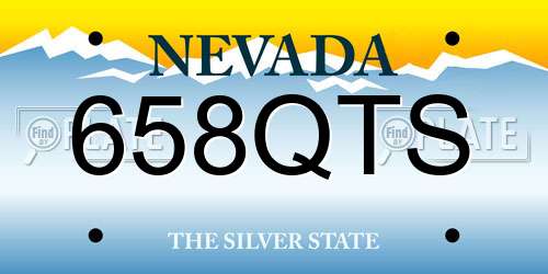 658QTS Nevada License Plate