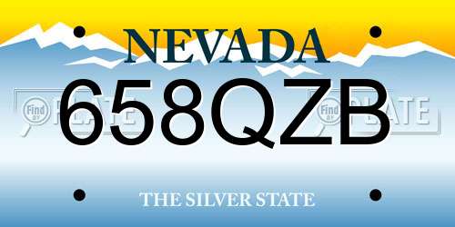 658QZB Nevada License Plate