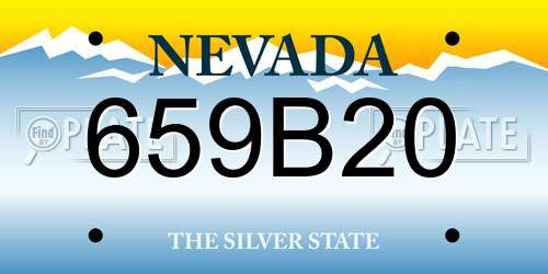 659B20 Nevada License Plate
