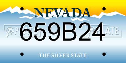 659B24 Nevada License Plate