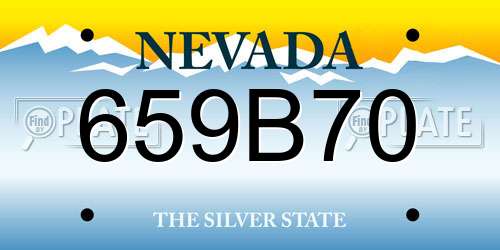 659B70 Nevada License Plate