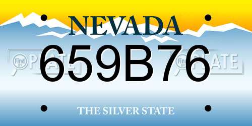 659B76 Nevada License Plate
