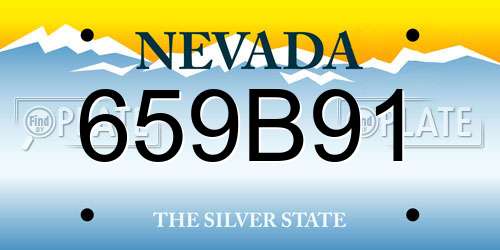 659B91 Nevada License Plate