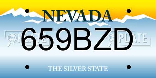 659BZD Nevada License Plate