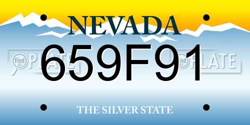 659F91 Nevada License Plate