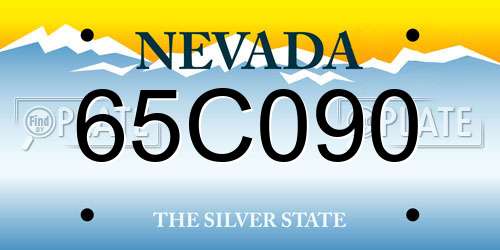 65C090 Nevada License Plate