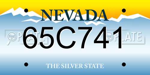65C741 Nevada License Plate