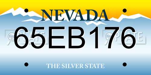65EB176 Nevada License Plate