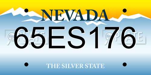 65ES176 Nevada License Plate