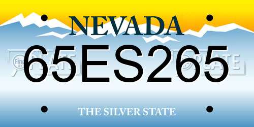 65ES265 Nevada License Plate