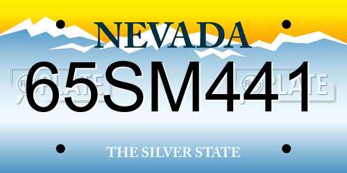 65SM441 Nevada License Plate
