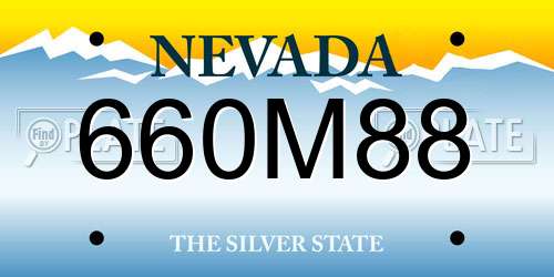 660M88 Nevada License Plate