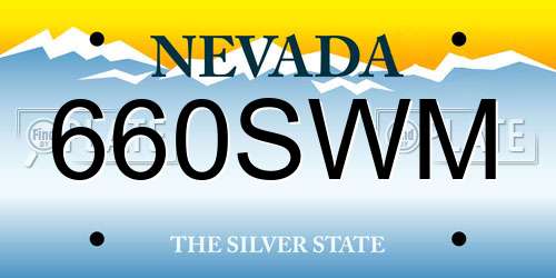 660SWM Nevada License Plate