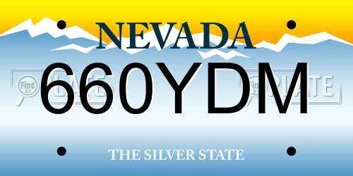 660YDM Nevada License Plate