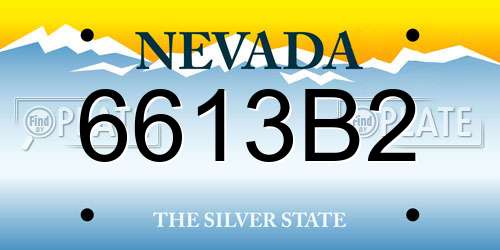 6613B2 Nevada License Plate