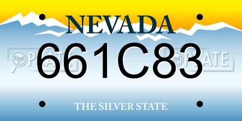 661C83 Nevada License Plate