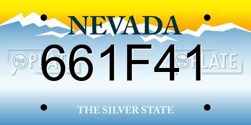 661F41 Nevada License Plate