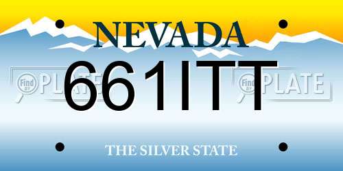 661ITT Nevada License Plate