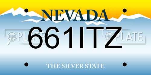 661ITZ Nevada License Plate