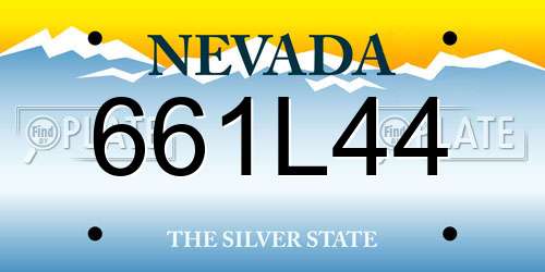 661L44 Nevada License Plate