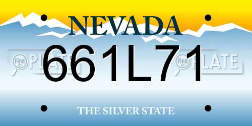 661L71 Nevada License Plate
