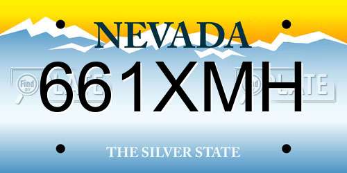 661XMH Nevada License Plate