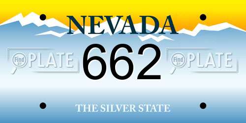 662 Nevada License Plate