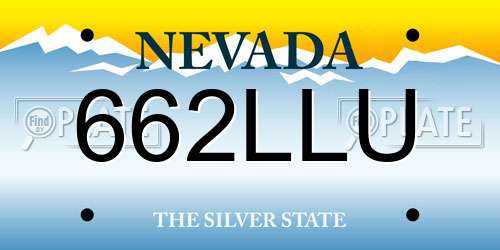 662LLU Nevada License Plate