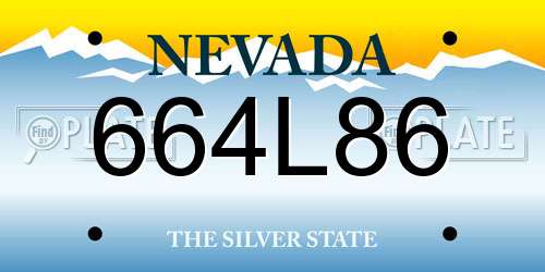 664L86 Nevada License Plate
