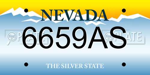 6659AS Nevada License Plate