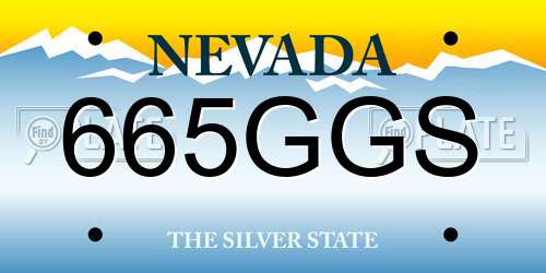 665GGS Nevada License Plate