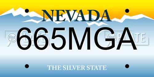 665MGA Nevada License Plate