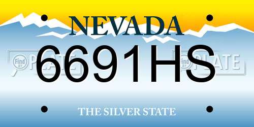 6691HS Nevada License Plate
