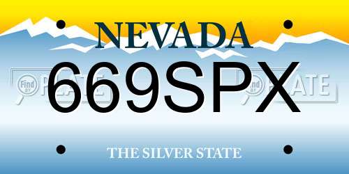 669SPX Nevada License Plate