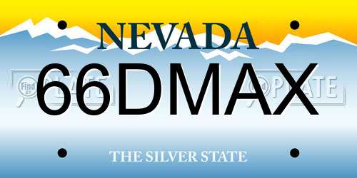 66DMAX Nevada License Plate