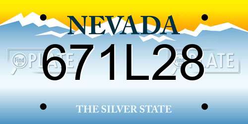671L28 Nevada License Plate