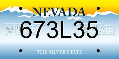 673L35 Nevada License Plate