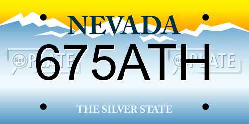675ATH Nevada License Plate