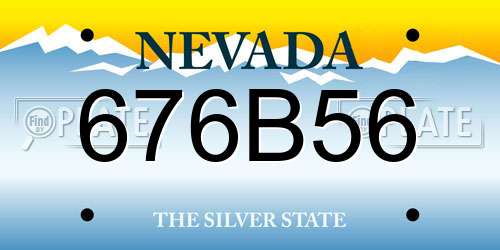 676B56 Nevada License Plate