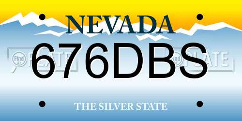 676DBS Nevada License Plate