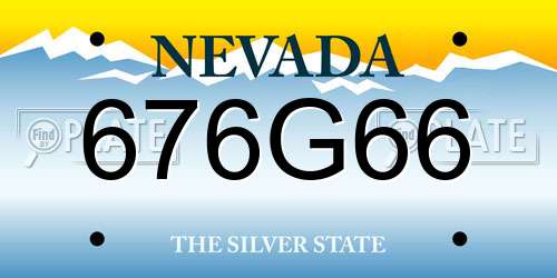 676G66 Nevada License Plate