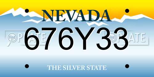 676Y33 Nevada License Plate