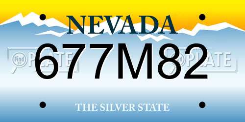 677M82 Nevada License Plate