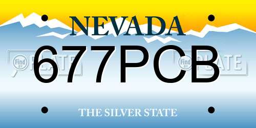 677PCB Nevada License Plate