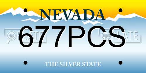 677PCS Nevada License Plate