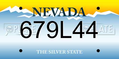 679L44 Nevada License Plate