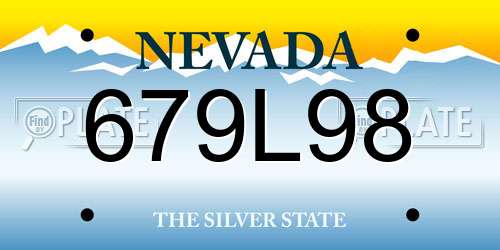 679L98 Nevada License Plate